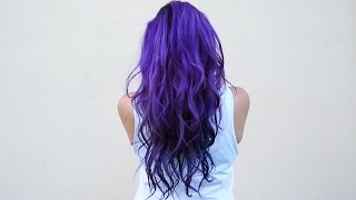 How I dye my hair purple amp blue ♥ DIY [upl. by Menis]