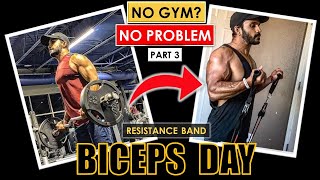 BICEPS DAY  Resistance Band Complete Gym Workout  PART 3 of 7  Fitness My Life [upl. by Htaras942]