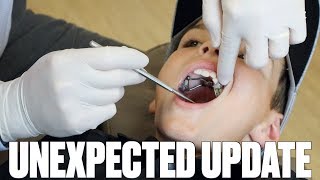 UNEXPECTED BRACES UPDATE AT THE ORTHODONTIST  NEW BRACES SURPRISE AT ROUTINE CHECKUP  FIRST BRACES [upl. by Erimahs]