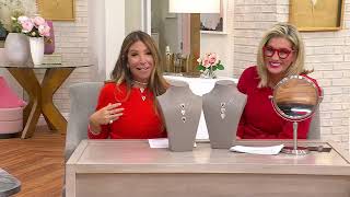 Diamonique x Jennifer Miller Engraved Heart Necklace Sterling Silver on QVC [upl. by Mihe323]