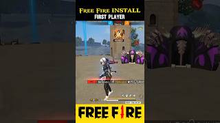 Free Fire Install First Player 😳 freefire trending shorts [upl. by Xirdnek]