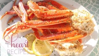 Easy Baked Crab Legs Recipe  I Heart Recipes [upl. by Yrbua824]