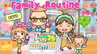 Miga World BIG FAMILY ROUTINE 🧺👪 family ROLEPLAY Miga town tocaboca [upl. by Carmita73]