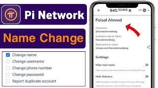 How to Change Name in Pi Network 2024  Pi Network mai name change kaise kare  Pi Network update [upl. by Giess359]