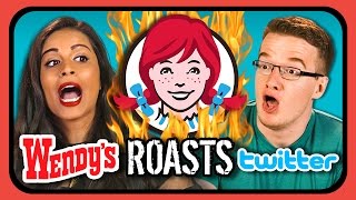 YouTubers React to Wendys ROASTS Twitter [upl. by Charlena732]