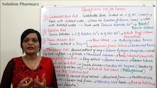Class 59  Tannin Part 04  Chemical Identification Test of Tannin  Qualitative Test of Tannin [upl. by Nosille816]