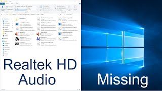 Realtek HD Audio Manager Windows 10 not Showing [upl. by Orodoet]