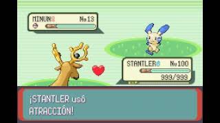 POKEMON EMERALD  STANTLER  ATRACCIÓN  ATTRACT [upl. by Anuait]