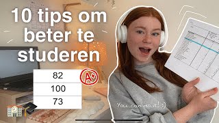 10 TIPS OM BETER TE STUDEREN sneller en efficiënter leren  student middelbare school examens [upl. by Alby]