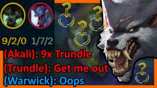 SEASON 14 WARWICK TOP MADE TRUNDLE RAGE QUIT  League of Legends [upl. by New]