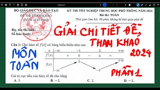 ĐỀ THAM KHẢO TOÁN 2024 Giải chi tiết đề tham khảo thi tốt nghiệp THPT môn toán 2024Phần 1 [upl. by Asilrak]