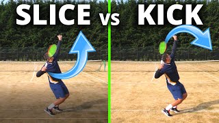 Slice Serve vs Kick Serve In Tennis  How and When To Hit Each One [upl. by Irallih]