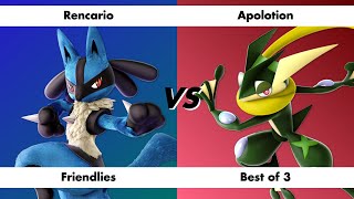 Battle for Bryan 4 Friendlies  Rencario Lucario vs Apolotion Greninja [upl. by Spence787]