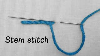 How to put embroidery stem stitch  using frame Baraancreations [upl. by Ytinirt231]