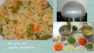 Riz gras aux légumes macédoine aux crevettes 171  Fatty rice with vegetables and shrimp macedonia [upl. by Ardys]