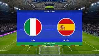 HISZPANIA  WŁOCHY EURO 2024  SYMULACJA [upl. by Airakaz]