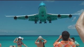 St Maarten 🇫🇷 🇳🇱 Crazy Takeoff Landing 747 A340 etc Full HD 1080p [upl. by Ykroc739]