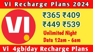 Vi Recharge plans 2024  Vi best prepaid recharge plans  Vi data plans amp offers 2024 [upl. by Tatiana]