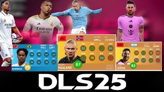 DLS25 NEW UPDATE • PLAYERS New RATING 💥🔥 [upl. by Halimaj669]