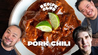 Dave Arnolds PORK CHILI  A Seriously Indulgent Game Day Recipe  Recipe Club [upl. by Ahsiekahs]