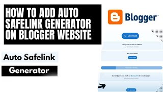 Auto Safelink Generator  How to Add Auto Safelink Generator Page in Blogger  Ravitech [upl. by Amyaj]