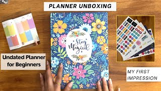 2024 Planner unboxing Undated planner from Amazon💙  Rashmi Gaur [upl. by Norab]