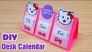 How to make New Year 2021 Desk Calendar  DIY Calendar  Handmade Desk Calendar  New Year Crafts [upl. by Spillar]