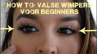 VALSE WIMPERS VOOR BEGINNERS  FALSE LASHES TUTORIAL [upl. by Leiruh491]