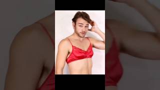 लड़के ने पहनी ब्रा 😱 boy wearing bra shorts comedy funnymoments secret sexy challenge bra [upl. by Anuska]