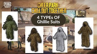 Pubg mobile all Ghillie suit locations Cheer Park 4 Ghillie Suits in PUBG [upl. by Hcahsem]