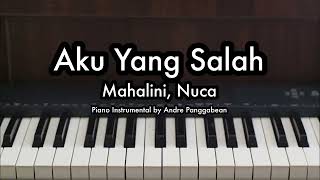 Aku Yang Salah  Mahalini Nuca  Piano Karaoke by Andre Panggabean [upl. by Kraul7]