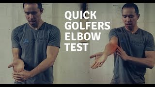 Quick Medial Epicondylitis Test Golfers Elbow [upl. by Mollie385]