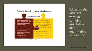 What are the different ways to combine qualitative with quantitative research [upl. by Nelram281]