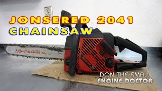 Jonsered 2041 Chainsaw Quick Overview amp Test Cut [upl. by Abernathy]