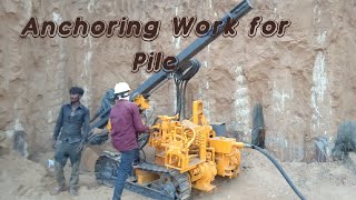 Anchoring Work for Pile  Anchoring Work  Ground Anchor Stressing  Killer Boy vikki [upl. by Massiw]