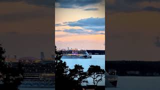 Cruising Ship Aida Nova passing Helsingborg on its way to Aarhus [upl. by Sutsuj]