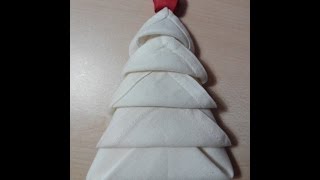 Como hacer un árbol de navidad con una servilleta Origami3 [upl. by Garin687]