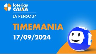 Resultado da Timemania  Concurso nº 2144  17092024 [upl. by Aholla]