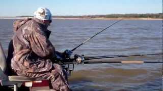 Crappie Fishing Sardis Lake Ms Feb 25 2012 [upl. by Ellenuahs]