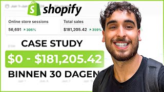 Van €0 Naar 18120542 in 30 Dagen Met Shopify Dropshipping Case Study  Product Revealed [upl. by Hightower]