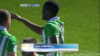 Gol de Joel Campbell 10 en el Real Betis  Levante UD  HD [upl. by Netsruk]