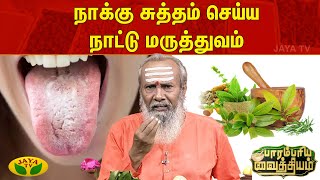 Parambariya Vathiyam  நாக்கு சுத்தம் செய்ய நாட்டு வைத்தியம்  Dr Rajamanickham  Jaya Tv [upl. by Dnomyad633]