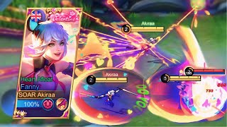 NO EDIT CHALLENGE FANNY VALENTINE SKIN AGGRESSIVE GAMEPLAY [upl. by Pietrek]