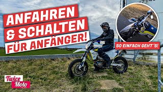 MOTORRAD ANFAHREN und SCHALTEN lernen in 15 Min Für ANFÄNGER So einfach gehts  TwiceMoto [upl. by Nivlad848]