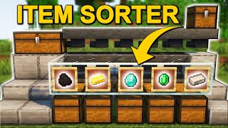 The EASIEST Automatic Item Sorter in Minecraft 121 Tutorial [upl. by Melborn]