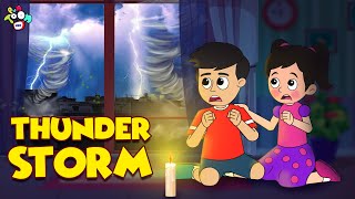 Gattu Chinki and Thunderstorm  Rainy Season  Animated Stories  English Cartoon  PunToon Kids [upl. by Shalne]