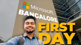 First Day at Microsoft Bangalore 💯  Day in the life working from Bangalore office [upl. by Ykroc112]