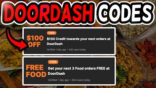 DoorDash Promo Code 2023 Free Food and 100 Off Your Order 🍕🔥 DoorDash Coupon Code [upl. by Odille892]