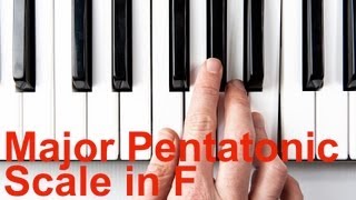 How to Play Major Pentatonic Scale in F  Keyboard Lessons [upl. by Otreblif]