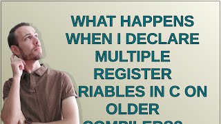 Retrocomputing What happens when I declare multiple register variables in C on older compilers [upl. by Hamel870]